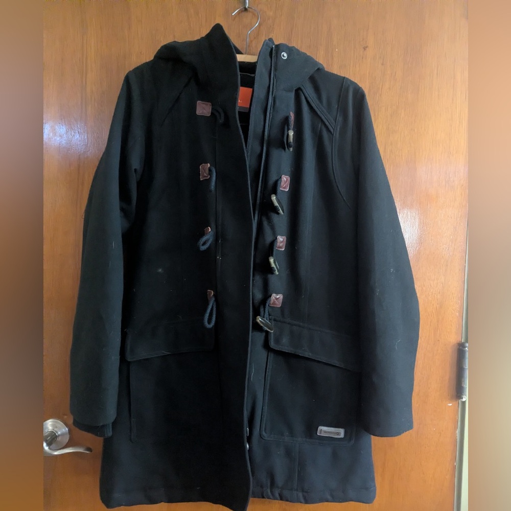 Merrell Insulated Black Hooded Parka Coat - Women’s M